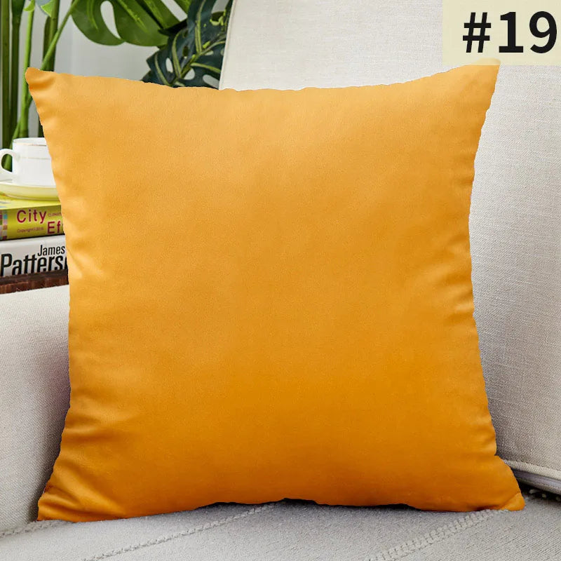 Velvet Cushion Cover Solid Color Throw Pillow Covers for Living Room Sofa Decorative Pillow Home Decor Pillowcase